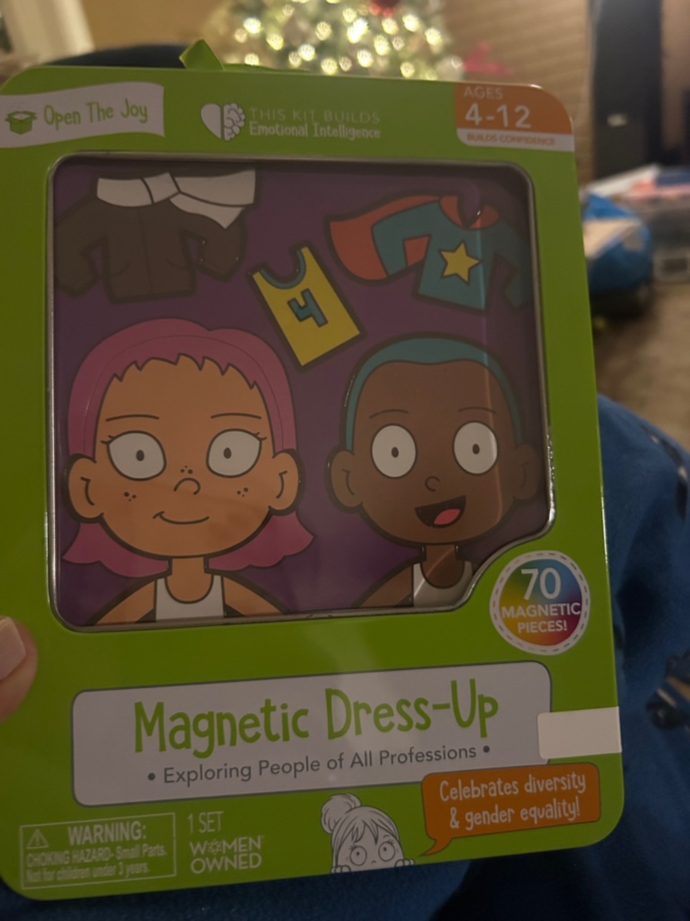 Magnetic Dress-Up Kids Toy - Purple Magnetic Play Set, NEW